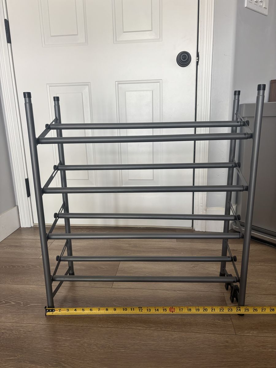 Adjustable Metal Shoe Rack with 4 Tiers