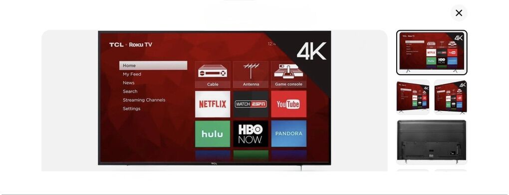 TCL Roku 55 TV - 55S403 Wall Mount Included