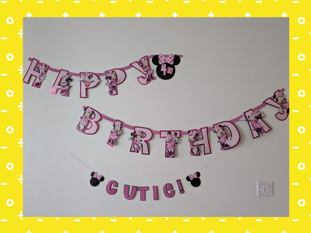 Minnie mouse Birthday banner