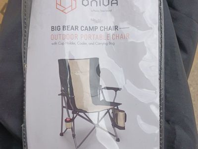 ONIVA Big Bear Portable Outdoor Camp Chair with Cup Holder, Cooler, & Carrying Bag
