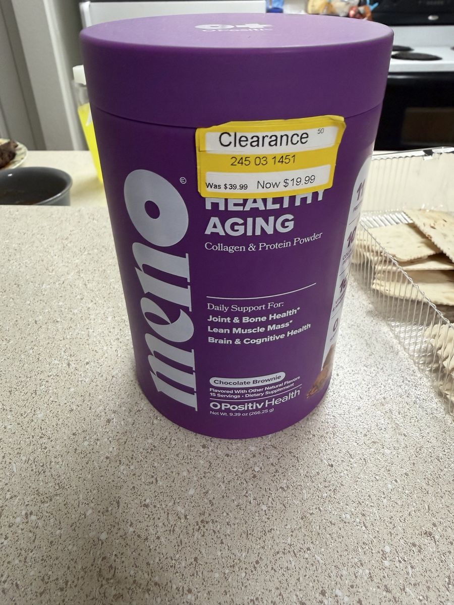 O Positiv Meno Healthy Aging Collagen & Protein Powder Chocolate Brownie 9.39 oz