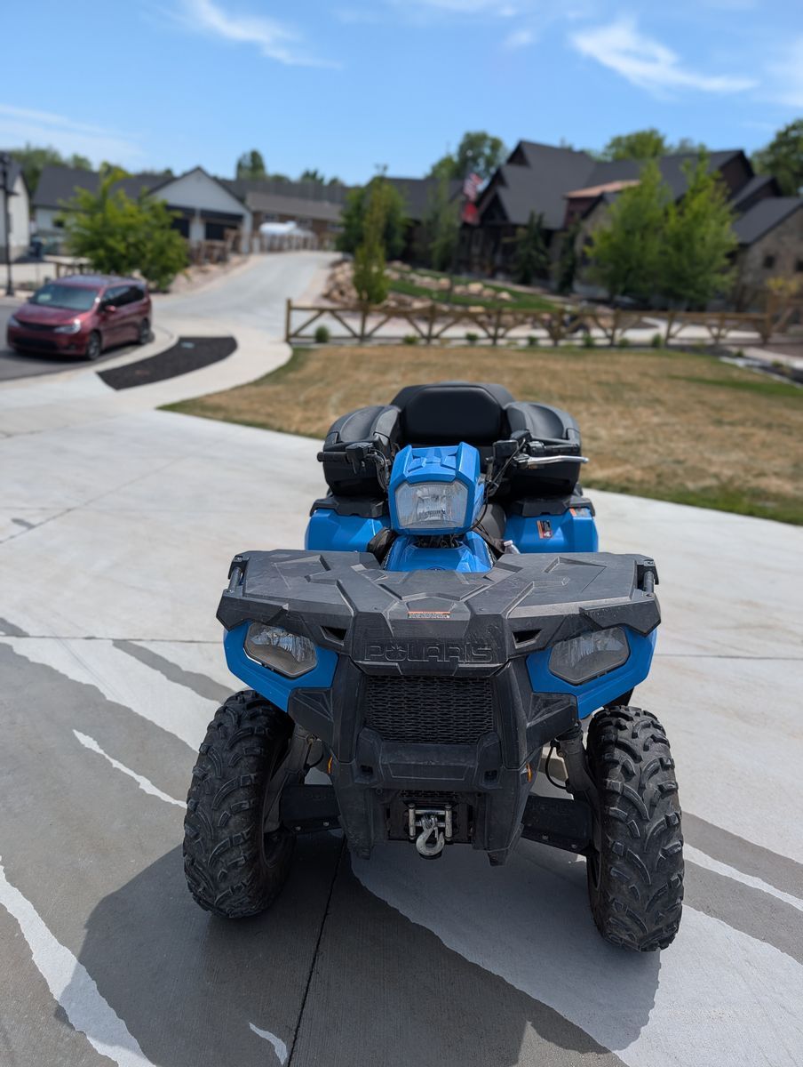 2018 Polaris Sportsman 450 H.O. EFI includes snow plow, rear seat and hitch receiver