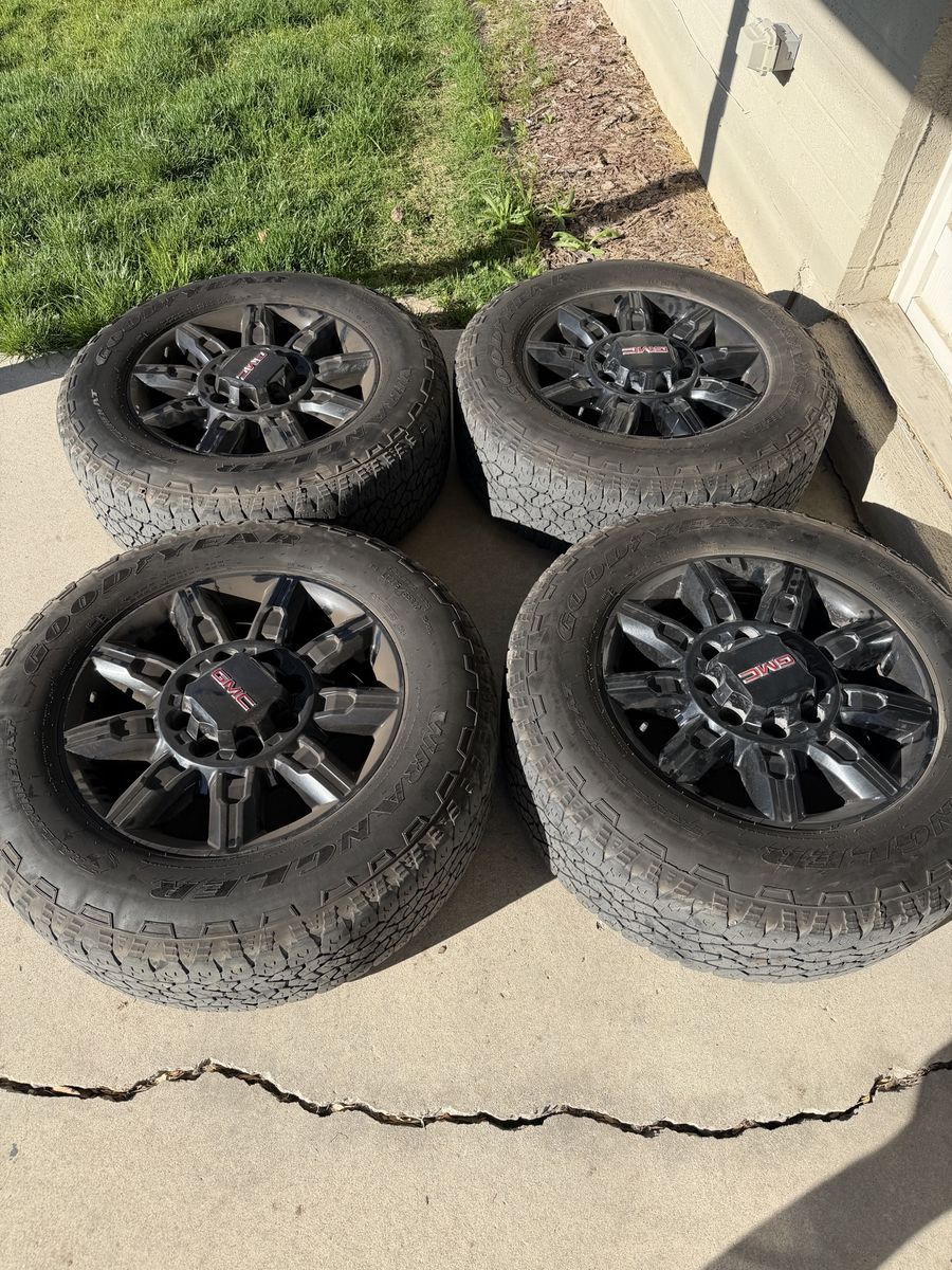 Black Finish 8-Bolt GMC Wheels With Original Tires