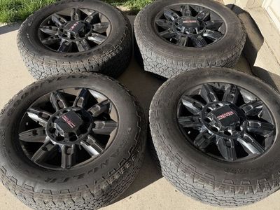 Black Finish 8-Bolt GMC Wheels With Original Tires