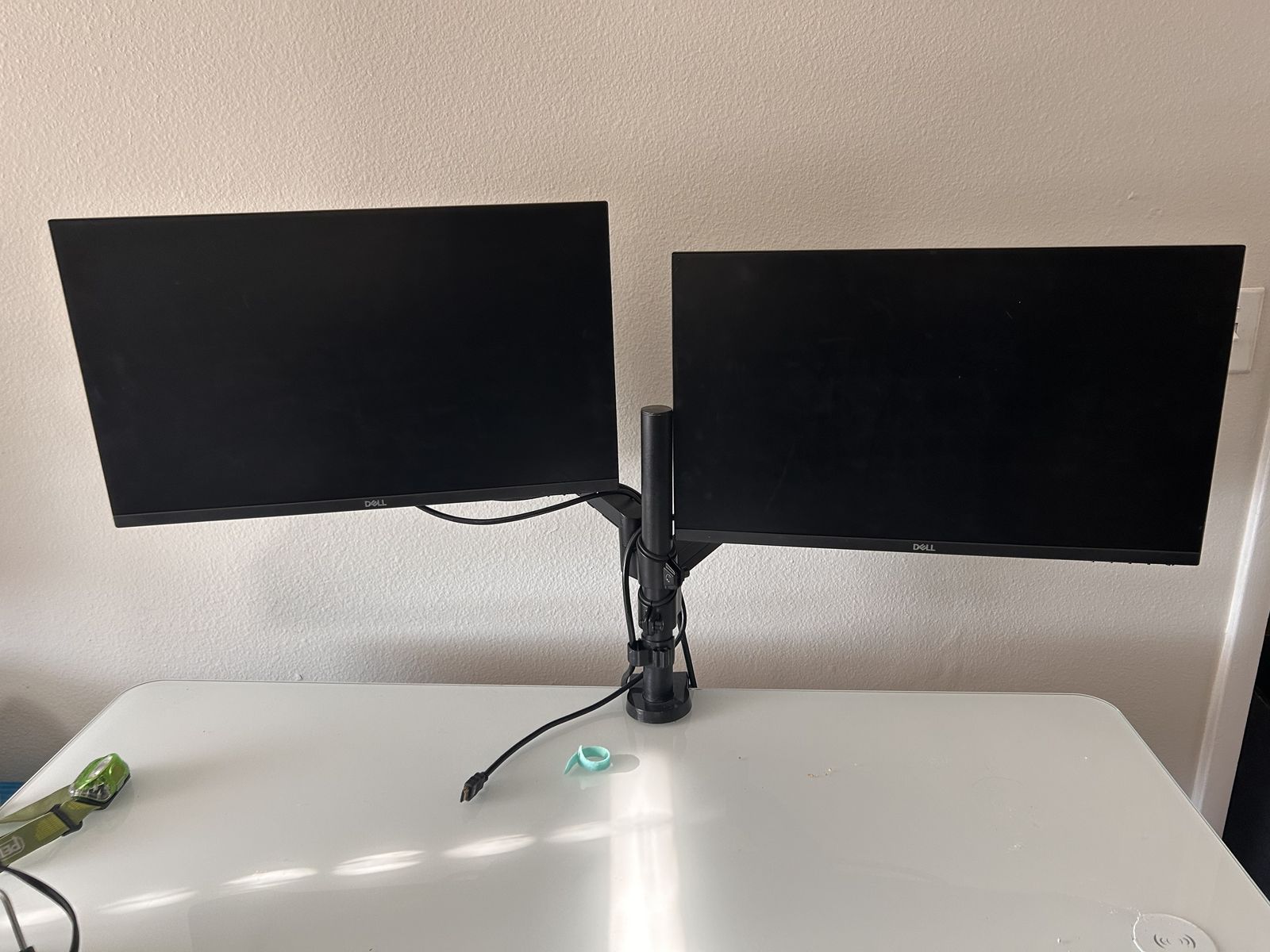 Two Monitors And Dual Monitor Arm