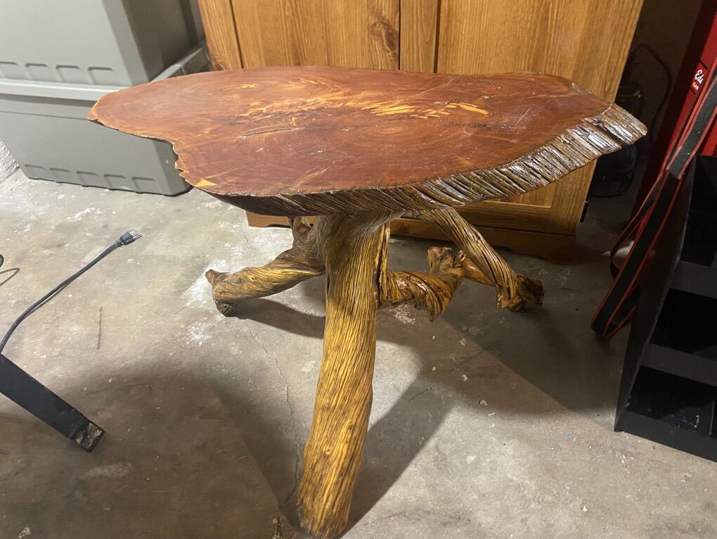 Wood/Log End Table