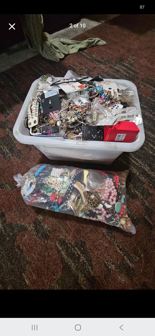Large Costume Jewelry Lot - Necklaces, Rings & Bracelets Assortment