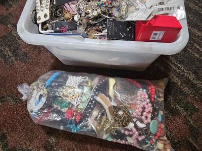 Large Costume Jewelry Lot - Necklaces, Rings & Bracelets Assortment