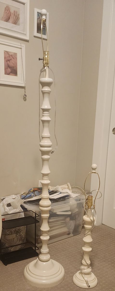 Matching floor and table lamps