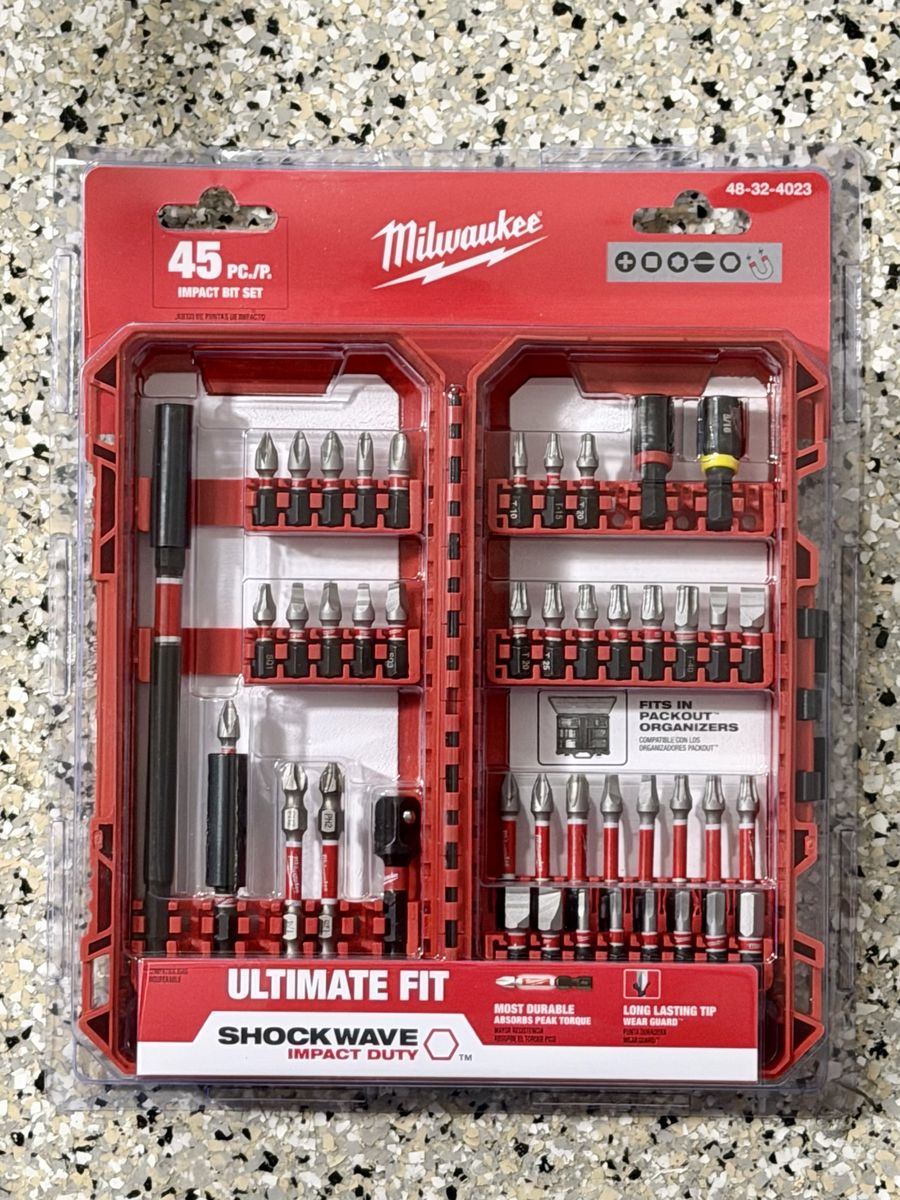 Milwaukee Shockwave Impact Duty 45-Piece Impact Bit Set (Model 48-32-4023)