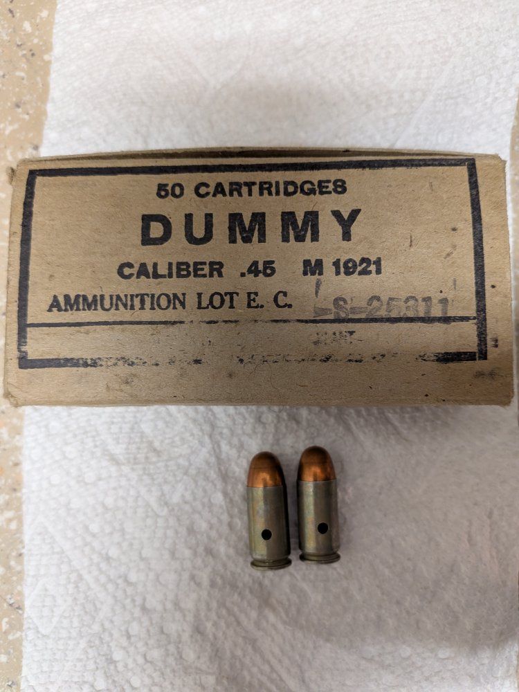 WW2 dummy .45acp training rounds.