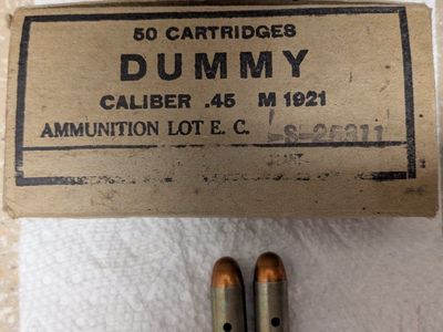 WW2 dummy .45acp training rounds.