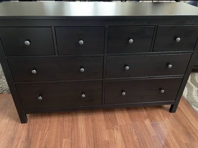 IKEA Hemnes 8-Drawer Dresser Black-Brown