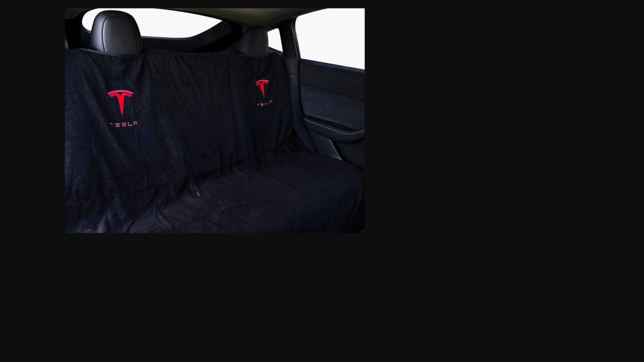 Tesla Rear Seat Towel Cover - Black