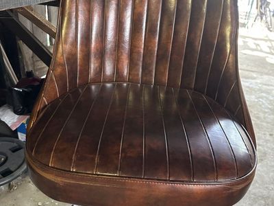 MCM leather barstool set of 2