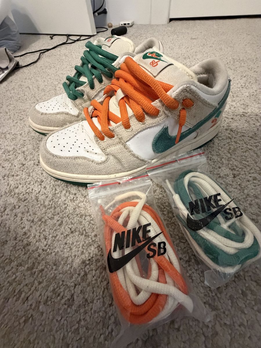 Nike SB Dunk Low x Jarritos Phantom Malachite Orange Sneakers - Men's Size 6.5