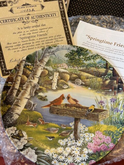 Set 4 lovely Bradford Exchange plate Bradex Cardinals Decorative Plates