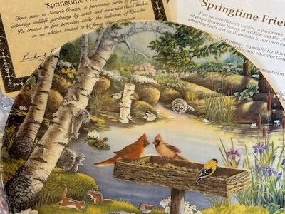 Set 4 lovely Bradford Exchange plate Bradex Cardinals Decorative Plates