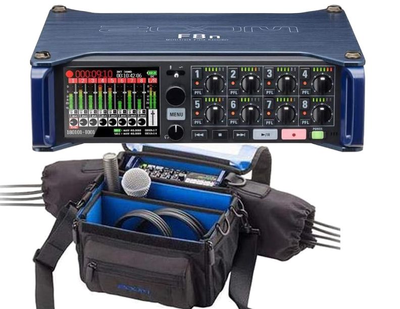 Zoom F8n Professional audio recorder with 4 x Tentacle video camera time code devices