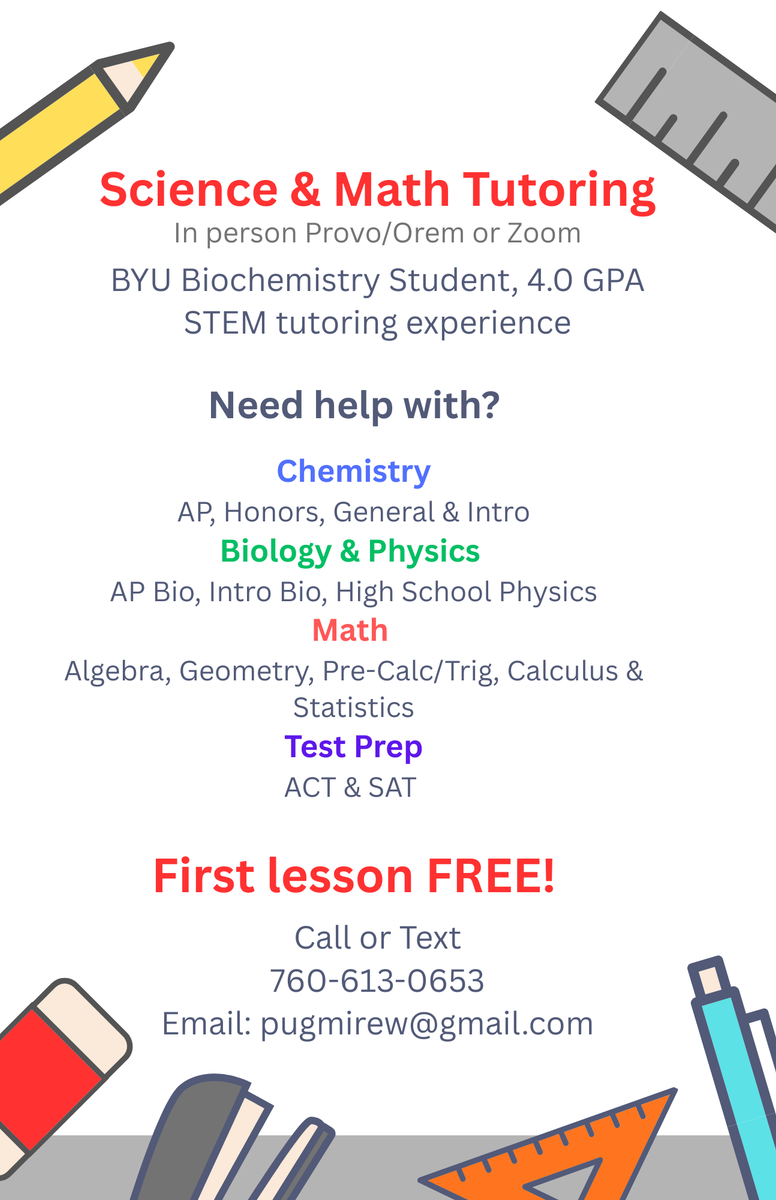High School/Junior High Tutoring