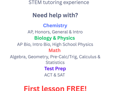 High School/Junior High Tutoring