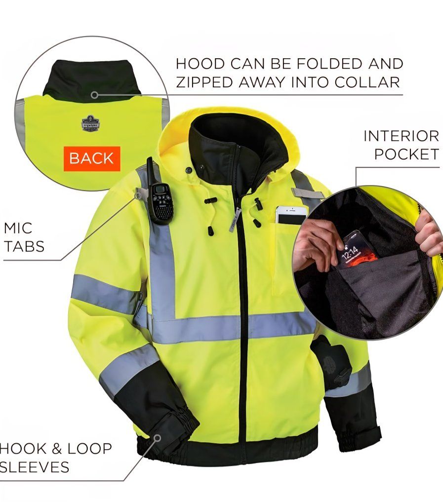 Ergodyne GloWear  High-Visibility Economy Bomber Jacket - Size M