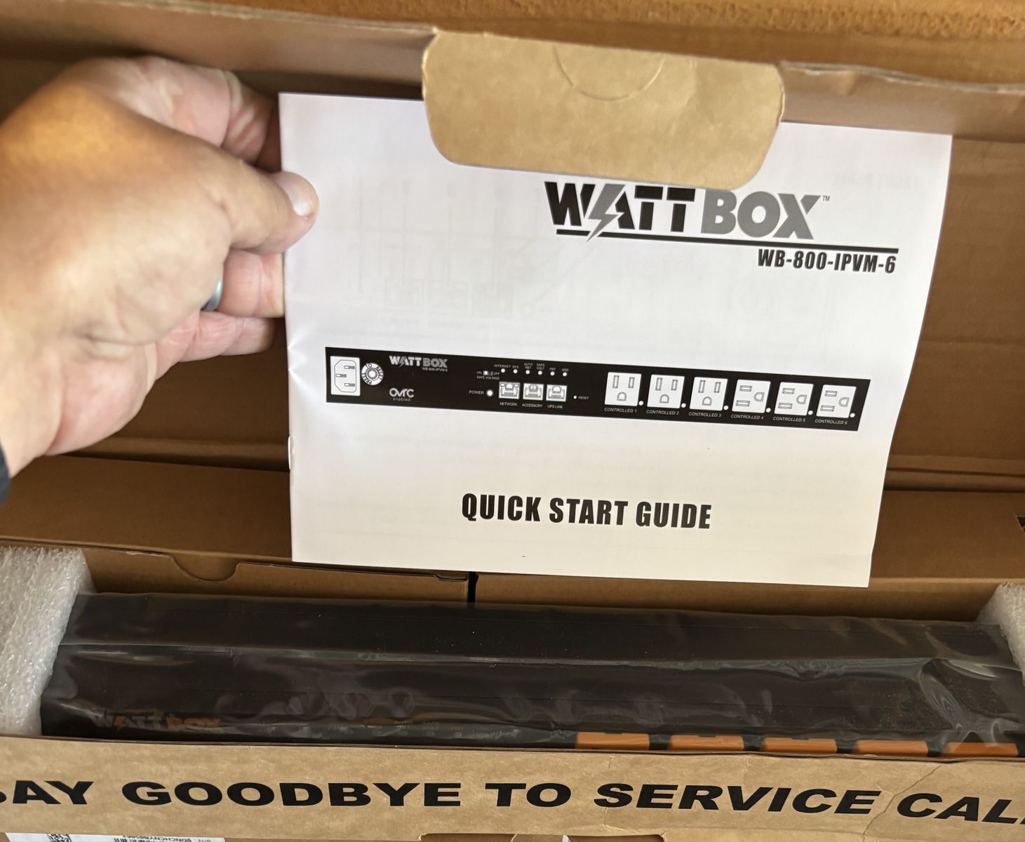 WattBox WB-800-IPVM-6 Power Strip & Surge Protector - 6 Individually Metered & Controlled Outlets