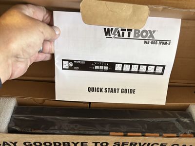 WattBox WB-800-IPVM-6 Power Strip & Surge Protector - 6 Individually Metered & Controlled Outlets