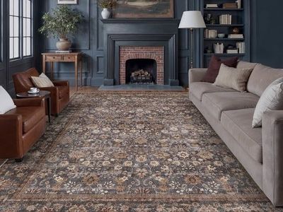 NEW Large Vintage-Inspired Area Rug – Beautiful Floral Persian Pattern