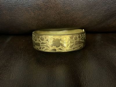 Brass Bangle/Bracelet - Gold Colored - 1920's