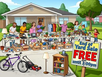 End of Yard Sale all items Free until 3:00