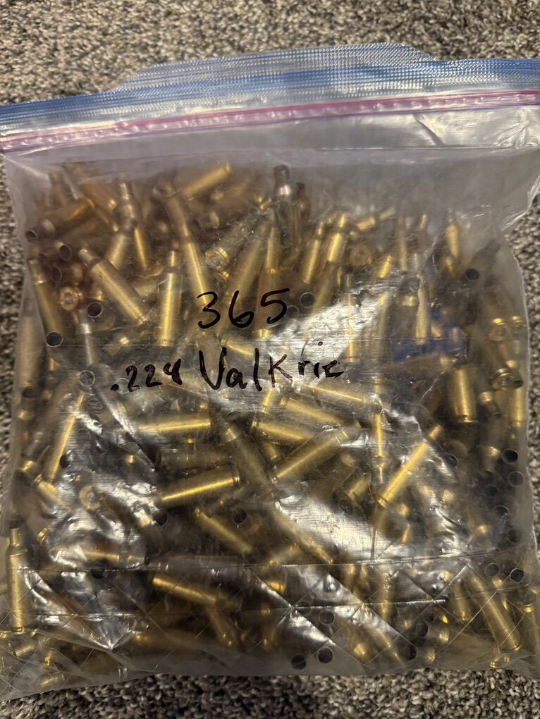 .224 Valkrie Once Fired Brass