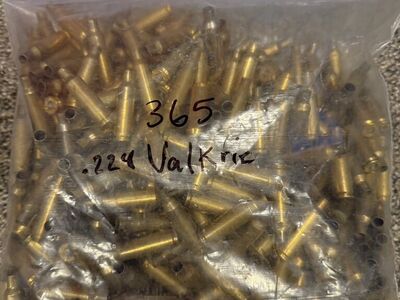 .224 Valkrie Once Fired Brass