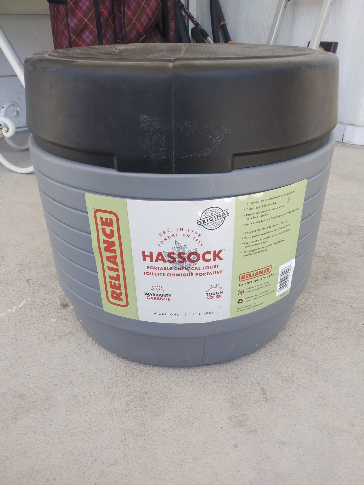 Reliance portable toilet