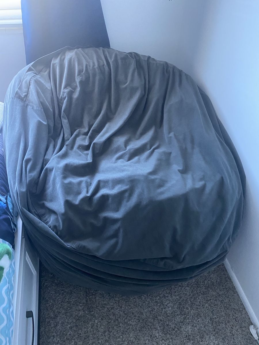 Gray beanbag