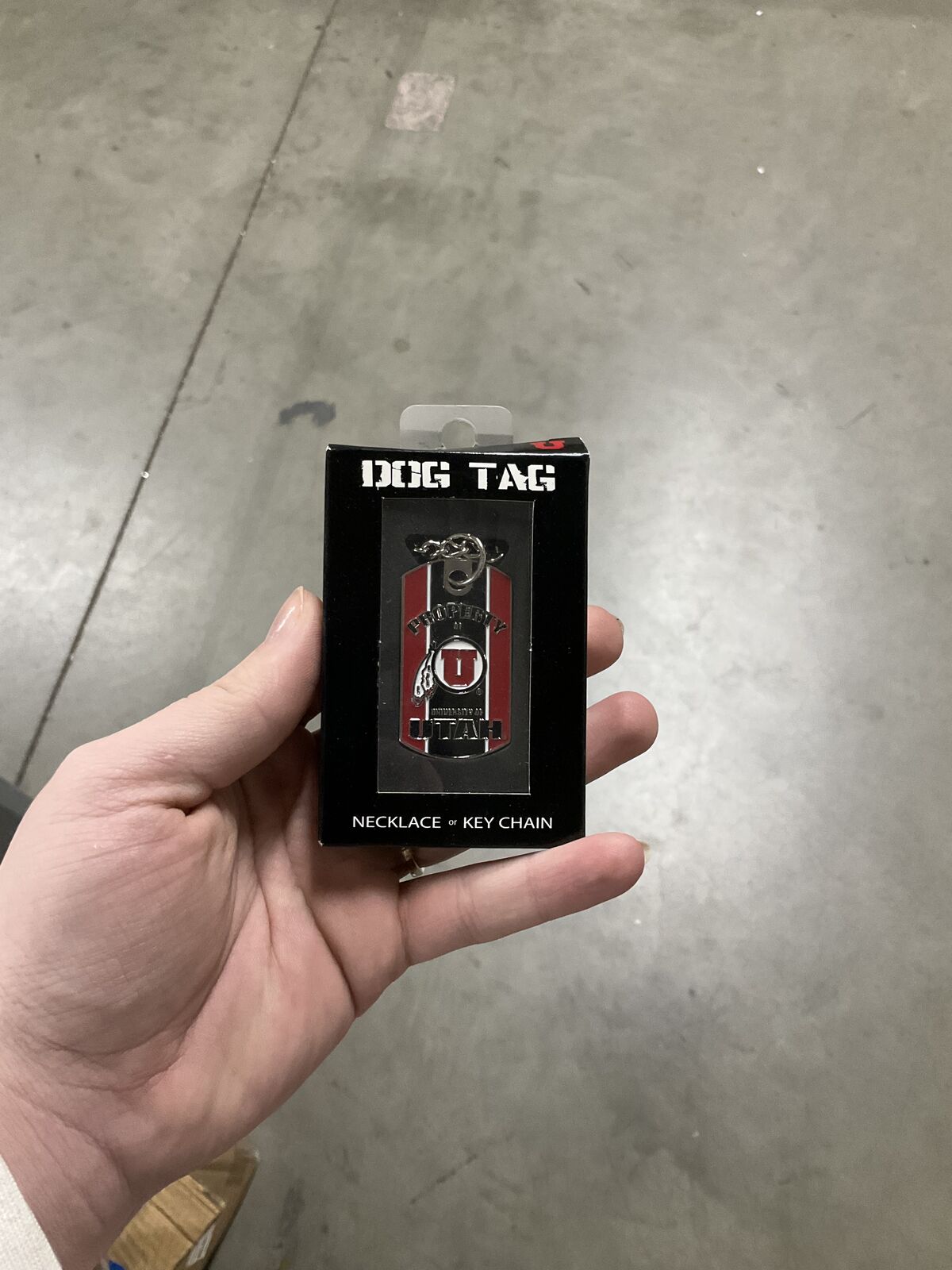 Utah Utes Dog Tag Necklace