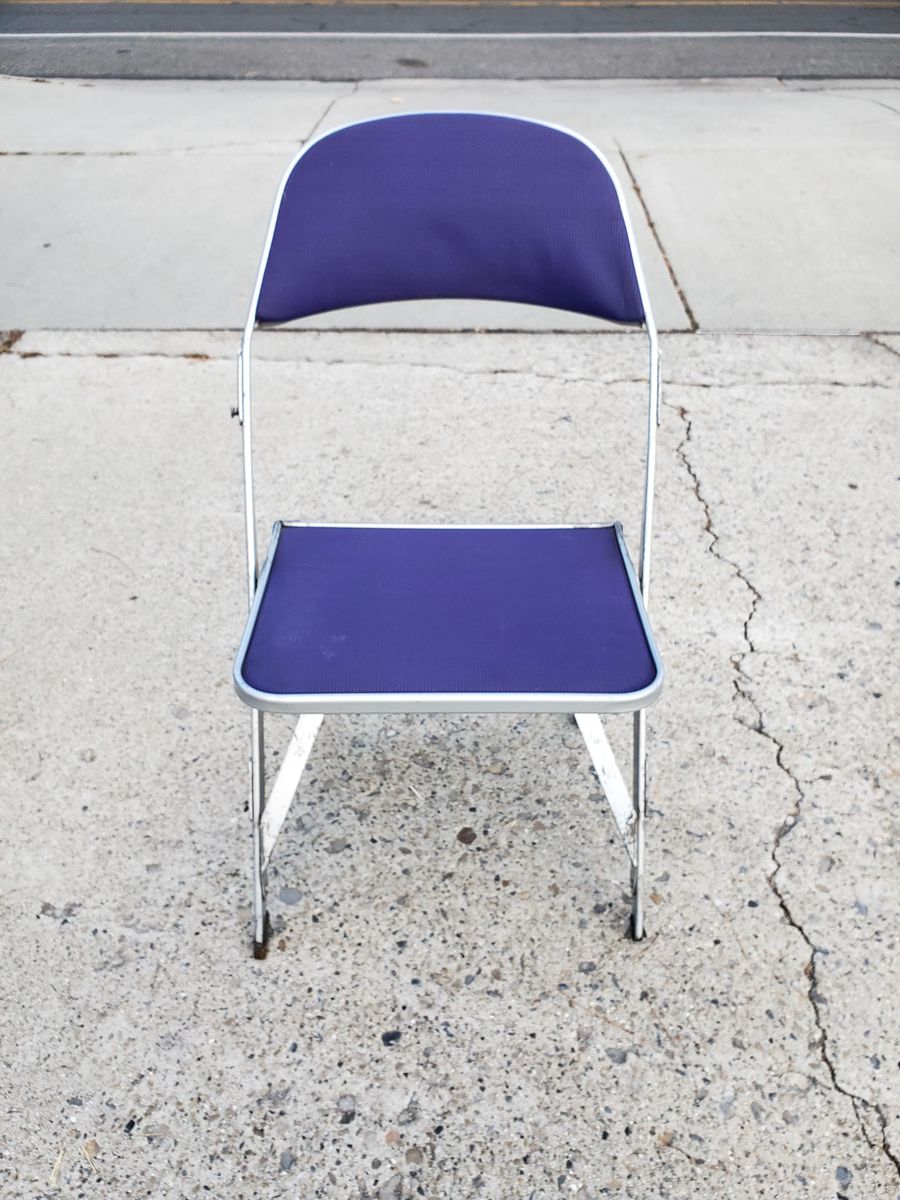 Folding chairs for sale.  Sturdy and comfortable!