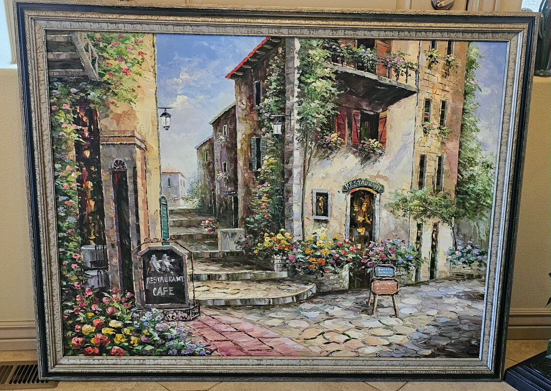 Oilpainting 54"×43" Mediterranean Scene