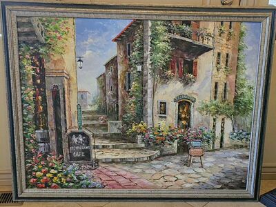 Oilpainting 54"×43" Mediterranean Scene