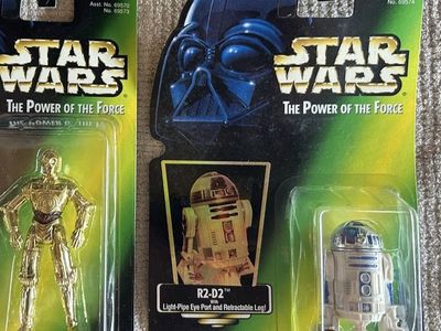 90’s Star Wars The Power of the Force Green Card Vintage R2-D2 Action Figures Kenner 1995