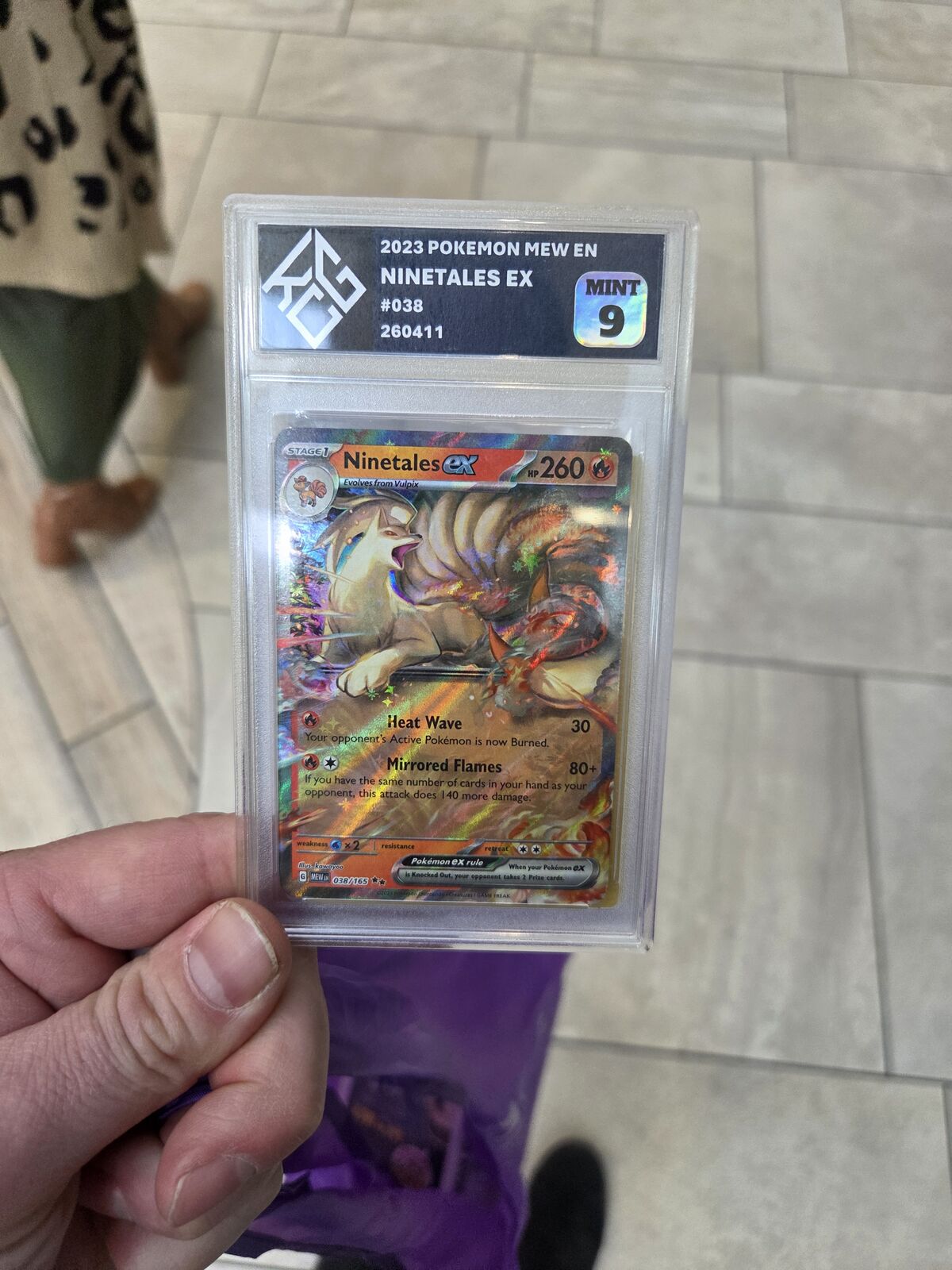 Pokémon ninetales ex card