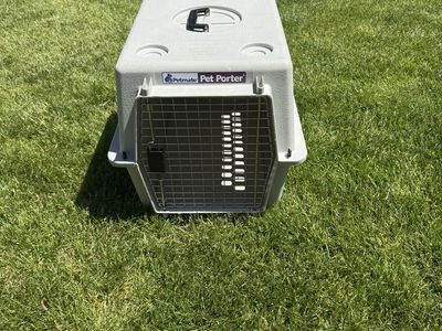 Petmate Pet Porter Medium Dog Crate Kennel Carrier Gray with Handle