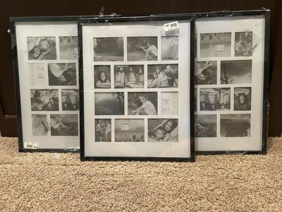 New, unused. Set of 3 Timeless Frames Solid Wood Collage Picture Frames 16x20 Black
