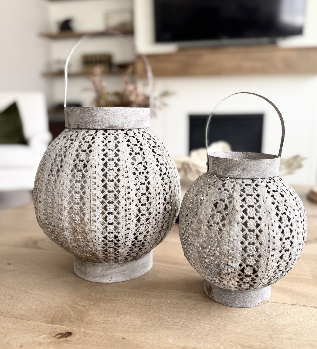 Rustic Style | Metal | Round Lanterns | Home Decor