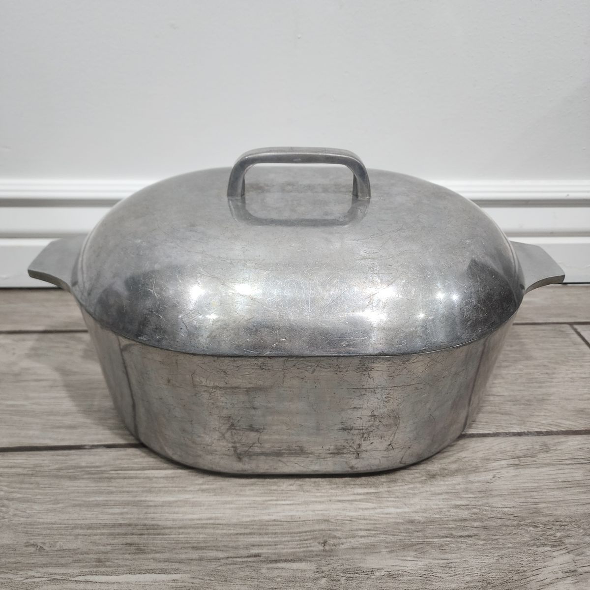VINTAGE 13 QT NASCO LIKE MAGNALITE ALUMINUM ROASTER ROASTING PAN GREAT FOR CHICKEN TURKEY POT ROAST