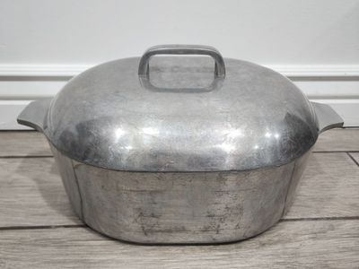 VINTAGE 13 QT NASCO LIKE MAGNALITE ALUMINUM ROASTER ROASTING PAN GREAT FOR CHICKEN TURKEY POT ROAST