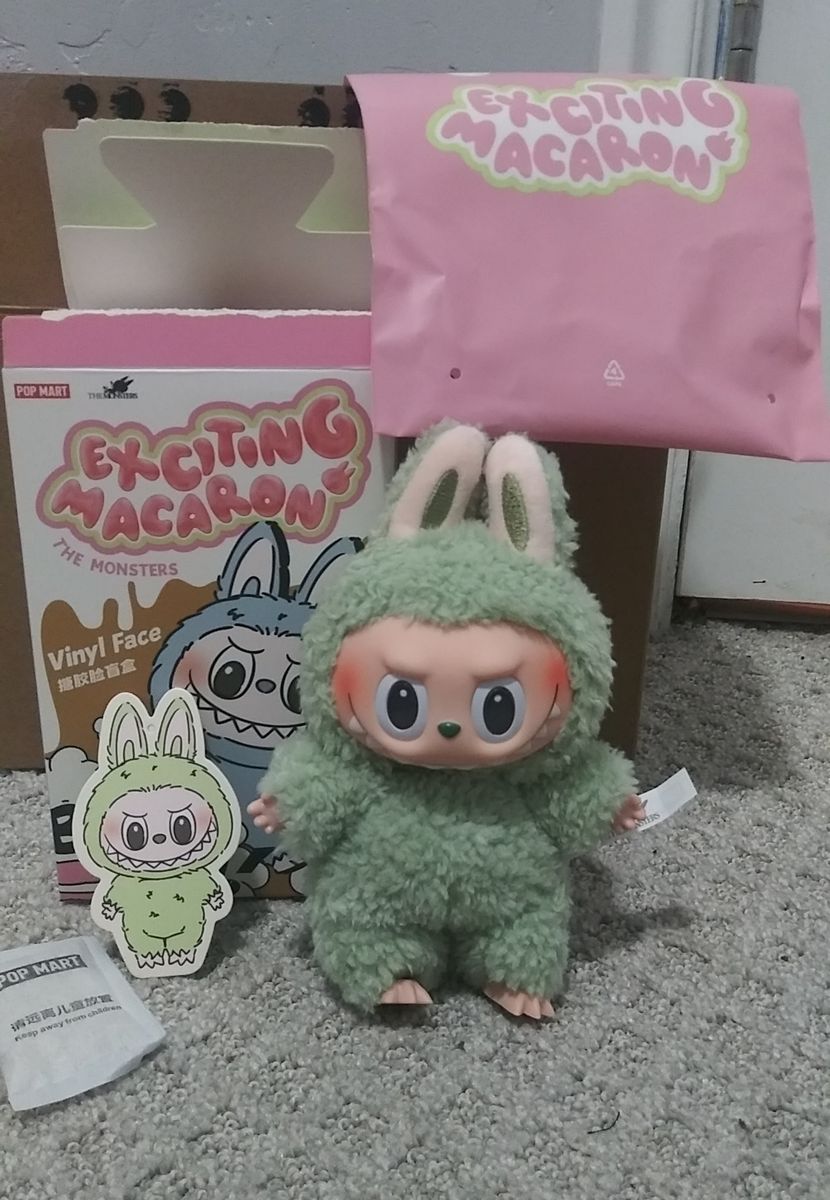 Pop Mart labubu doll Exciting Macaron Green Grape