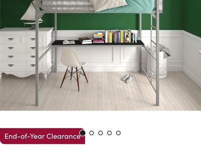 FULL SIZE LOFT BED WITH DESK