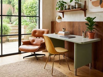 Vintage Mid Century Soft Mint Green Tanker Style Slim Writing Desk or Console Table w/Telescoping Adjustable Height Legs
