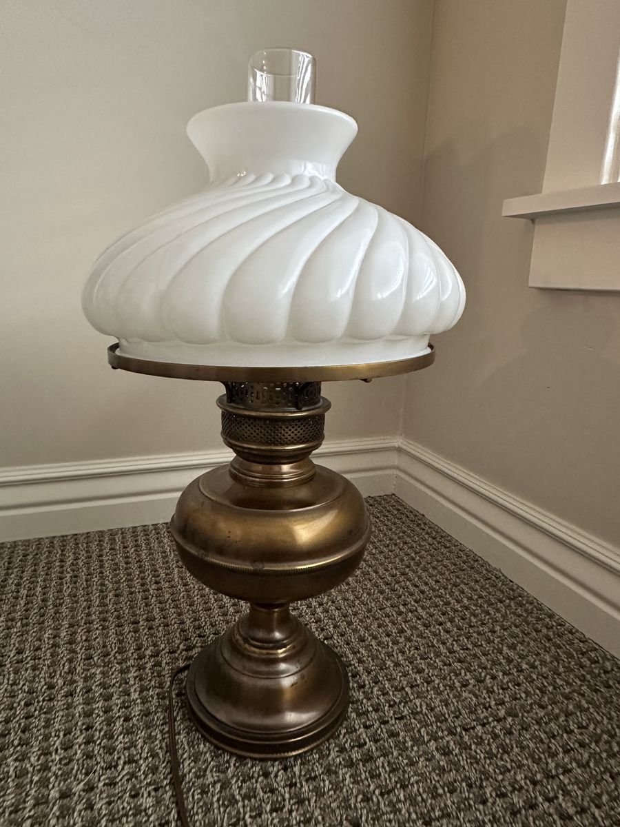 Antique Brass Hurricane Lamp